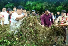 Gubernur Sulut Tinjau Aset, Ikut Kerja Bakti Tata Kawasan Festival Budaya Tonsea