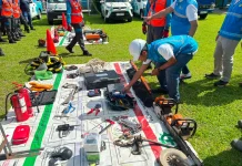 PLN UP3 Tahuna Gelar Apel dan Inspeksi Peralatan
