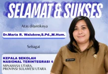 Dr. Maria R. Walukow Resmi Dilantik Jadi Kepsek SNT 4 Minut, BGTK Sulut