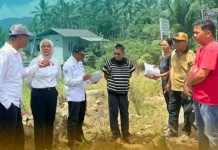 Kanwil BPN Sulut Tinjau Objek Sengketa Tanah di Tompaso Baru Minsel