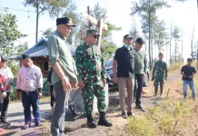 Pangdam XIII/Merdeka Tinjau Langsung Kebakaran Hutan Lindung Gunung Soputan
