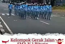 Siswa SMAN 1 Bitung Tampilkan 22 Kelompok Gerak Jalan Sambut HUT Proklamasi RI