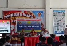 Sikum Polresta Manado Edukasi Pelajar SMPN 16, Cegah Kenakalan Remaja