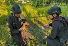 Brimob Polda Sulut Amankan dan Disposal Granat di Likupang