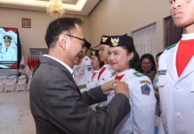 Putri Wali Kota Tomohon Resmi Dikukuhkan sebagai Paskibraka Sulut 2026