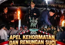 Apel Renungan Suci di TMP Tondano Kenang Jasa Para Pahlawan