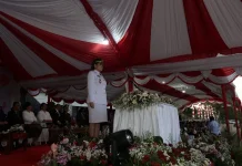Rumajar Pimpin Upacara Penurunan Bendera HUT ke-81 Kemerdekaan RI