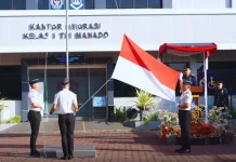 Kanwil Ditjen Imigrasi Sulut Gelar Upacara Bendera Merayakan HUT RI ke-81