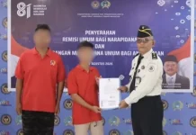 Puluhan Anak Binaan LPKA Tomohon Terima Remisi dan PMP Umum