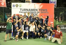 Kementerian ATR/BPN Raih Juara II Beregu Turnamen Tenis Piala Gubernur DKI Jakarta