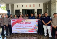 Polwan Polres Kotamobagu Gelar Bakti Kesehatan Peringati HUT Polwan ke-78