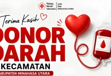 Aksi Peduli PMI Minut, Kumpulkan 180 Kantong Darah di Bulan Kemerdekaan