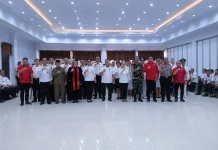 Dandim 1302/Minahasa Hadiri Pelantikan Pejabat Pemkab Minahasa