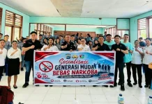 Mahasiswa UNPI dan Polres Talaud Edukasi Pelajar Essang soal Narkoba