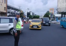 Pos Cakalang Polresta Manado, Kawal Kelancaran Arus Lalu Lintas