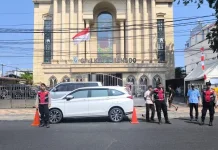 Pajasomat Polresta Manado, Rayon Samapta Kawal Jalannya Ibadah Minggu