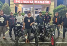 URC Satreskrim Manado Amankan Pelaku Curanmor, 3 Motor Disita