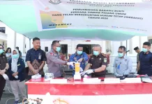 Kapolres Kotamobagu Hadiri Kegiatan Pemusnahan Barang Bukti Inkracht di Kejari