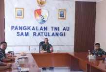 Lanud Sam Ratulangi Ikuti Vicon Sosialisasi Peran Dislitbangau