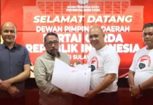 Pengurus Baru DPD Partai Garuda Silahturahmi ke KPU Sulut