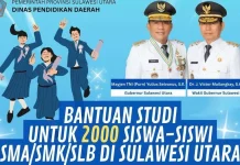 Pemprov Sulut Buka Bantuan Studi 2.000 Siswa SMA, SMK, dan SLB