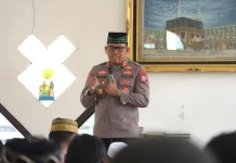 Program Jumat Keliling, Kapolres Kotamobagu Sambangi Masjid Lilmutaqin Upai