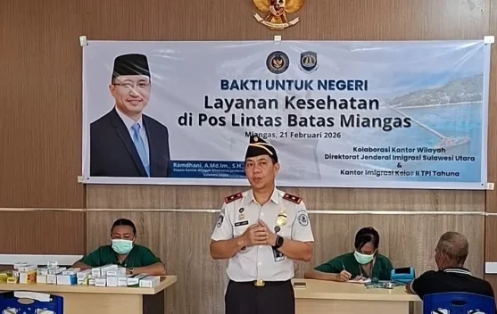 Kanim Tahuna Gelar Layanan kesehatan di Pos Lintas Batas Mianga
