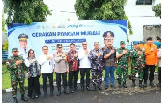 Polda Sulut dan Bulog Gelar Gerakan Pangan Murah