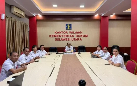 Kemenkum Sulut Ikuti Rapat Penyampaian Hasil Penilaian Kompetensi