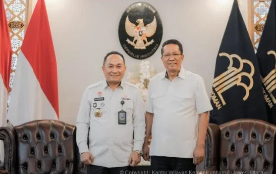 Temui Menkum RI, Kakanwil Kemenkum Sulut Bahas Penguatan Layanan Hukum