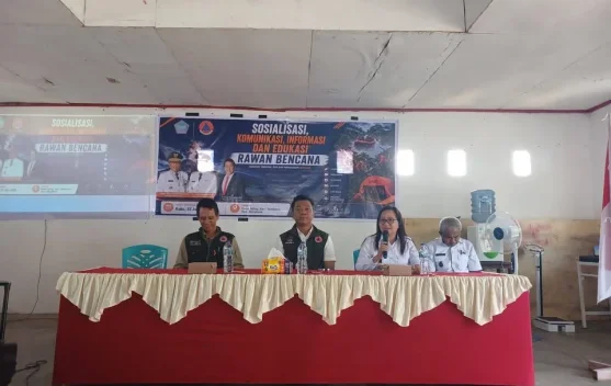 Camat Tombariri Dampingi BPBD Sulut Gelar Sosialisasi KIE Rawan Bencana