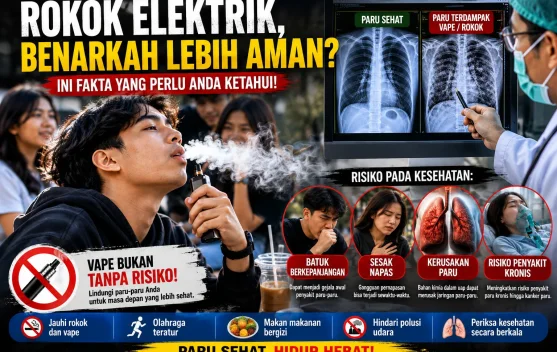 Rokok Elektrik, Benarkah Lebih Aman? Ini Faktanya