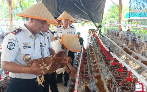 Dukung Ketahanan Pangan, Kakanwil Haposan Lepas Ayam Petelur di Lapas Amurang