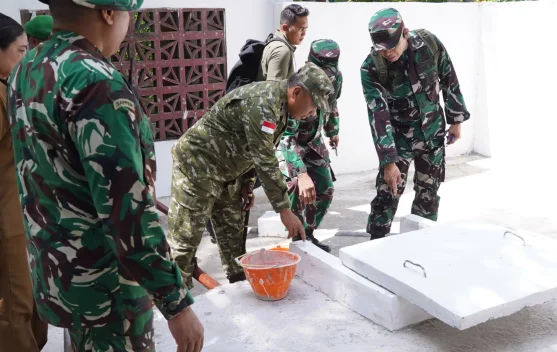 Pangdam Merdeka Tinjau Langsung Karya Bakti Skala Besar di Miangas