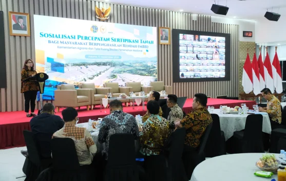Kementerian ATR/BPN Gelar Sosialisasi Percepatan Sertipikasi Tanah bagi MBR