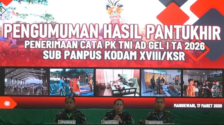 Transparan, Objektif, dan Berintegritas warnai pengumuman Cata PK TNI AD Gelombang