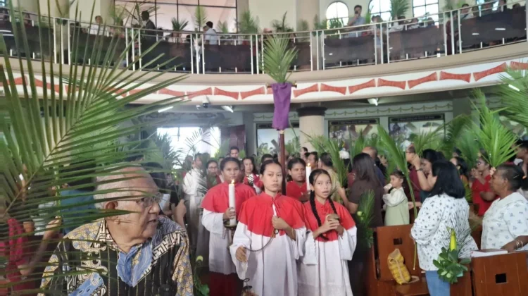 Ribuan Umat Katolik Manokwari Rayakan Minggu Palma dengan Khidmat