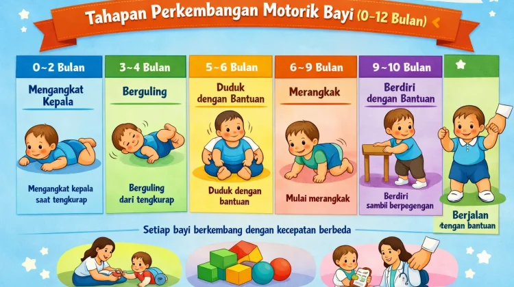 Tahapan Perkembangan Motorik Bayi