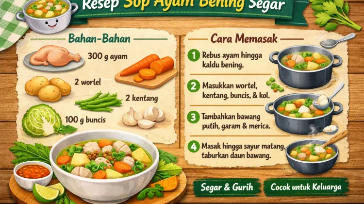 Resep Sop Ayam Bening Segar