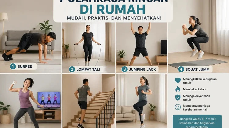 7 Olahraga Ringan di Rumah untuk Kamu yang Super Sibuk