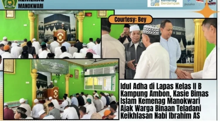 Idul Adha Jadi Momentum Pembinaan Spiritual Warga Binaan Lapas Manokwari