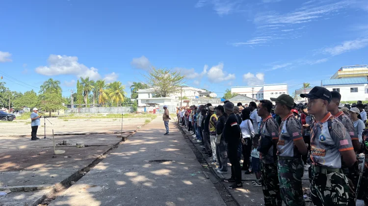 Wabup Mugiyono Pimpin Kerja Bakti Sambut Pesparawi Nasional