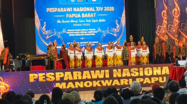 Kontingen Papua Barat Tampil Memukau di Kategori Musik Gerejawi Nusantara