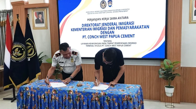Imigrasi dan PT Conch West Papua Cement Sepakati Kerja Sama Layanan Keimigrasian