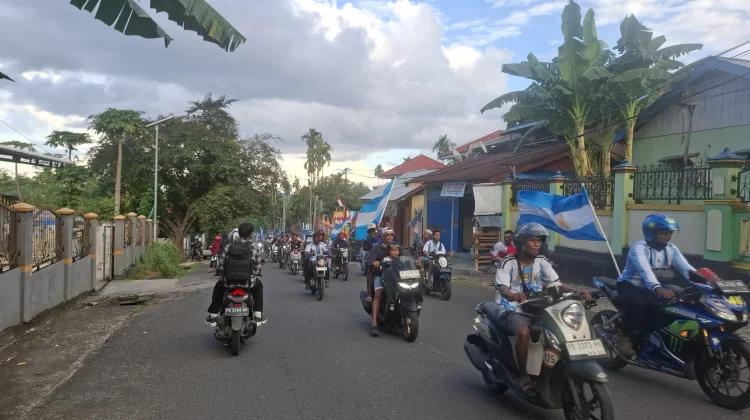 Fans Argentina Konvoi Keliling Manokwari Rayakan Kemenangan Tim Tango