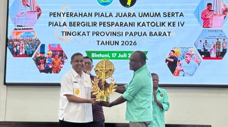 Juara Umum Pesparani, Teluk Bintuni Siap Rebut Lagi Piala Bergilir