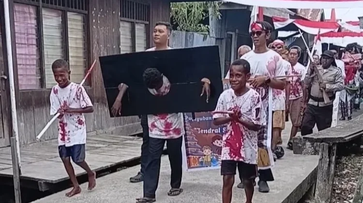 Karnaval HUT RI Ke-81 di Distrik Tomu Tampilkan Jejak Sejarah dan Budaya