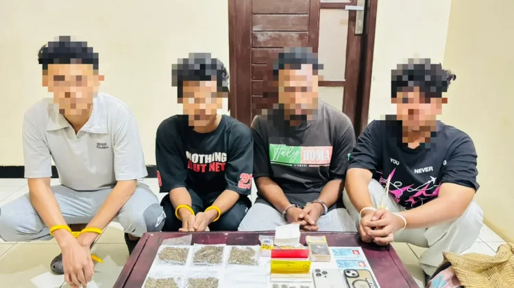 Polres Teluk Bintuni Sita 30,5 Gram Ganja, Empat Orang Diamankan