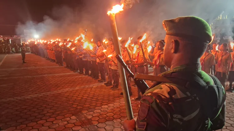 Taptu dan Pawai Obor Meriahkan jelang HUT RI Ke-81 di Manokwari