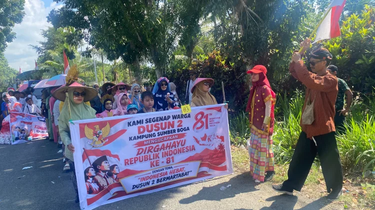 Karnaval Nusantara Meriahkan HUT ke-81 RI di Kampung Sumber Boga